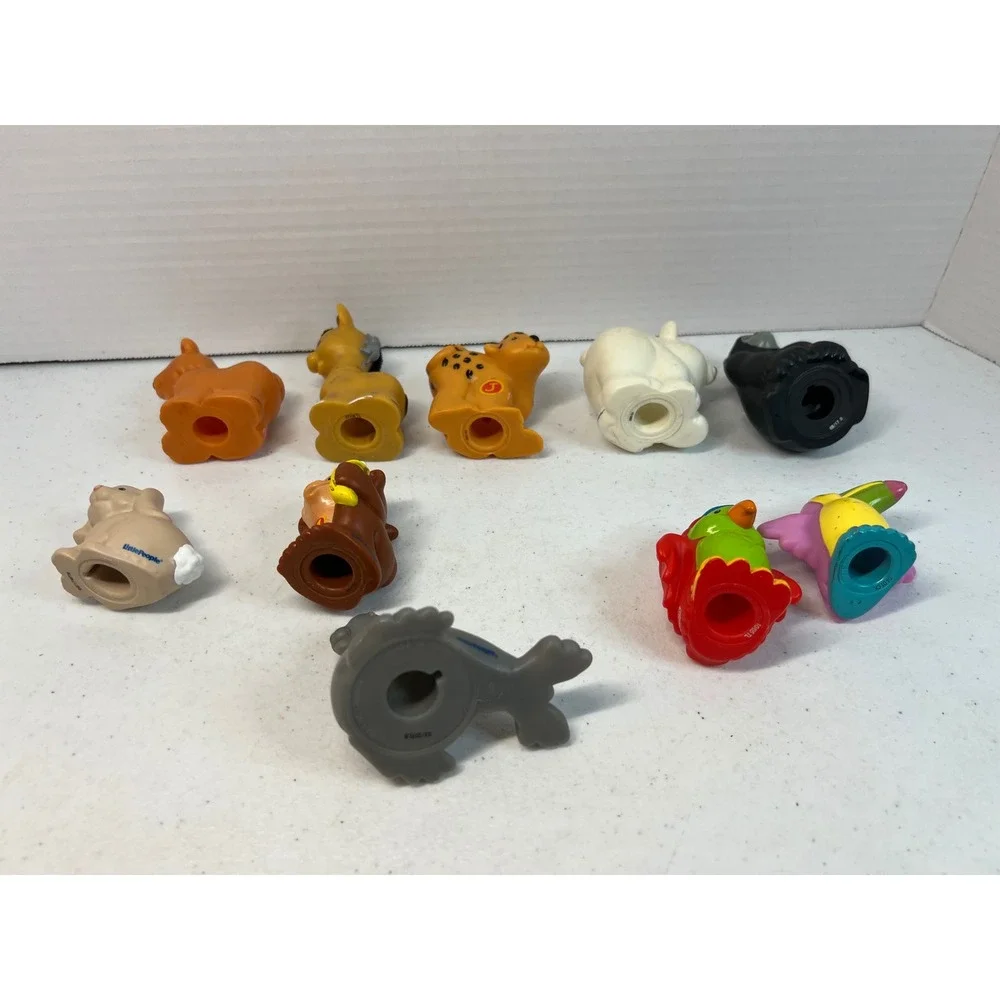 Fisher Price Little People Zoo Animal Figures Lot Giraffe Monkey Gorilla 10pc